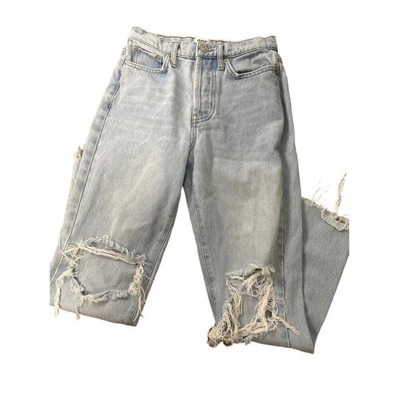 BDG Slim Straight Jeans, Womens size 24, distressed, light wash D5 - Picture 1 of 6